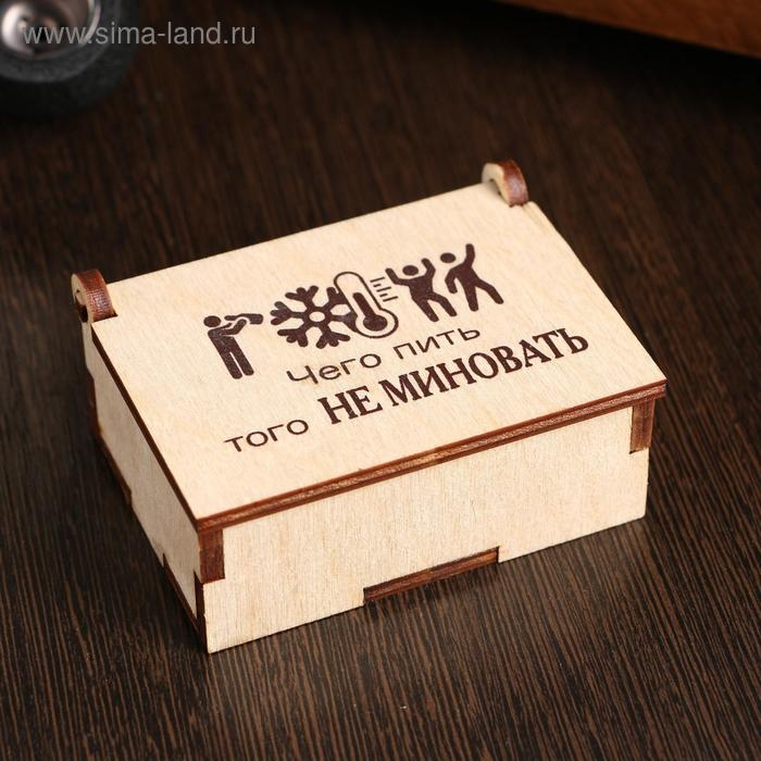 Камни для виски Камни для виски "Чего пить того не миновать", в шкатулке, натуральный стеатит, 6 шт