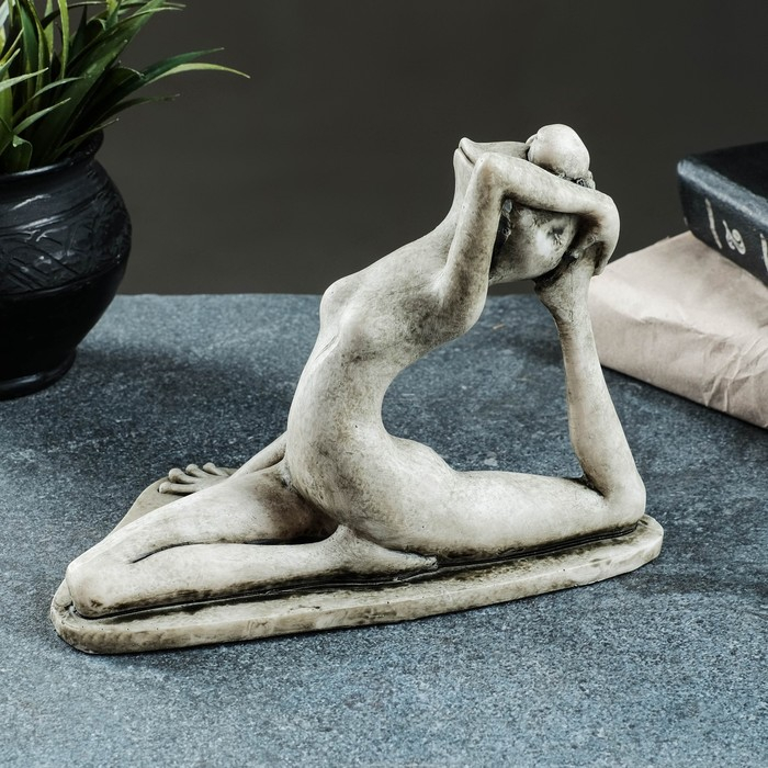 Фигура Фигура "Лягушка йог на шпагате" 16х21х11см, серый камень