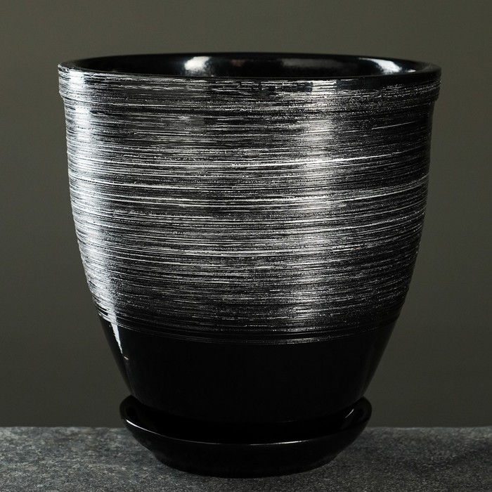 Горшок цветочный Горшок цветочный "Космос" с поддоном 2,4л