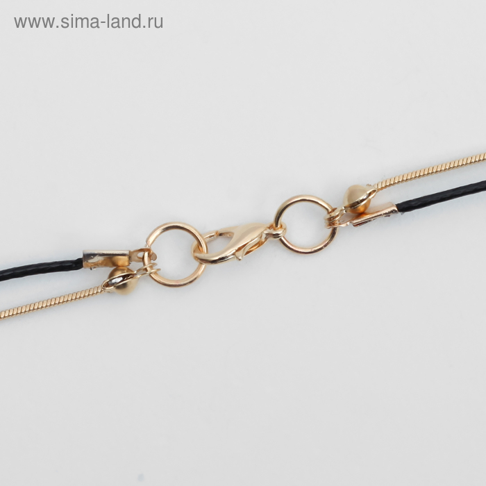 Кулон «Цепь» тотем, грани, цвет чёрно-золотой, 70 см