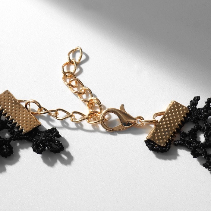 Чокер «Александрия» бусины в ажуре, цвет чёрный в золоте, 30 см Чокер «Александрия» бусины в ажуре, цвет чёрный в золоте, 30 см