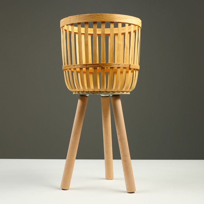 Подставка для цветов, 25 х 25 х 22 см, натуральный Подставка для цветов, 25 х 25 х 22 см, натуральный