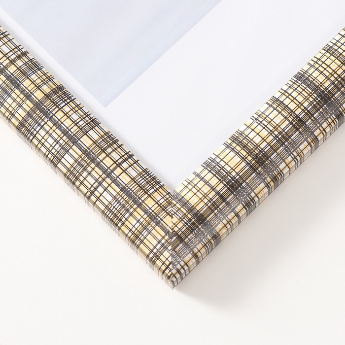 Фоторамка МДФ 30х40 см Фоторамка МДФ 30х40 см "Шотландская клетка на бежевом" 1,5х33х43 см