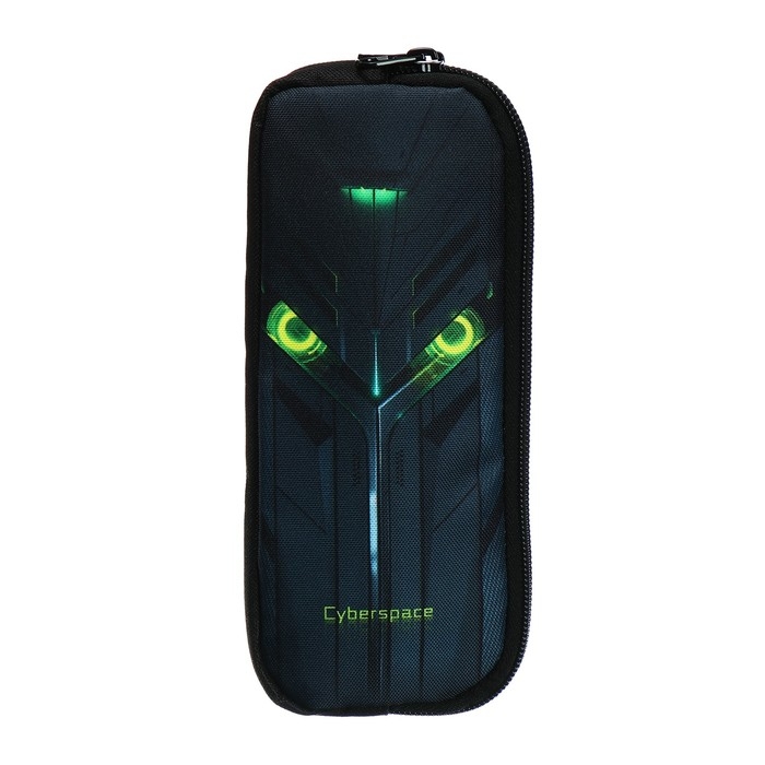 Пенал мягкий, 2 отделения, объёмный, 90 х 220 х 40 мм, Stavia Пенал мягкий, 2 отделения, объёмный, 90 х 220 х 40 мм, Stavia "Кибер" чёрный/зелёный 86210