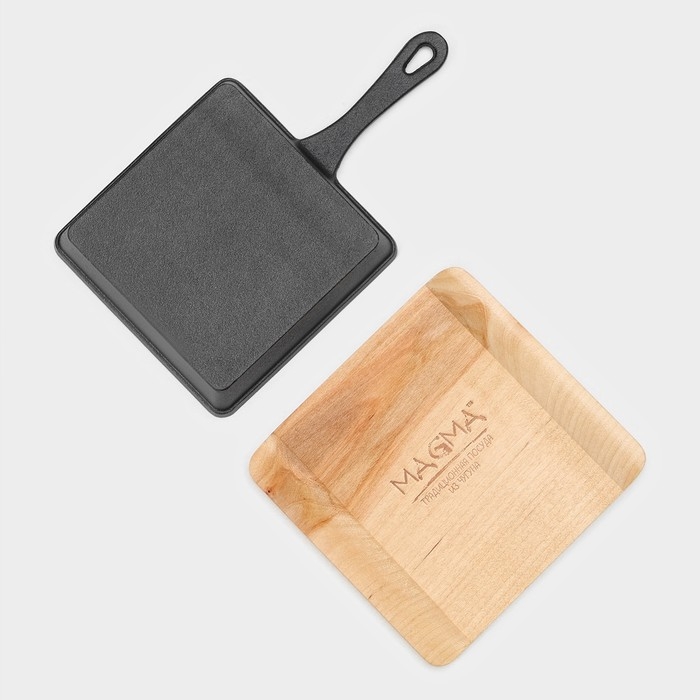 Сковорода чугунная Magma «Ханой», 23×13,5×3,5 см, индукция, цвет чёрный Сковорода чугунная Magma «Ханой», 23×13,5×3,5 см, индукция, цвет чёрный