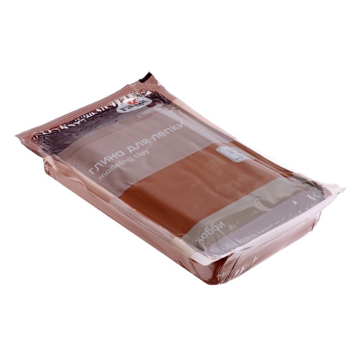 Глина натуральная для лепки 1500 г, цвет терракотовый, Гамма Глина натуральная для лепки 1500 г, цвет терракотовый, Гамма "Хобби", (подходит для обжига), вакуумированная, /Испания/