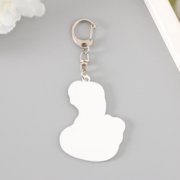 Брелок акрил "Змей с сердечком" 6х4,5 см