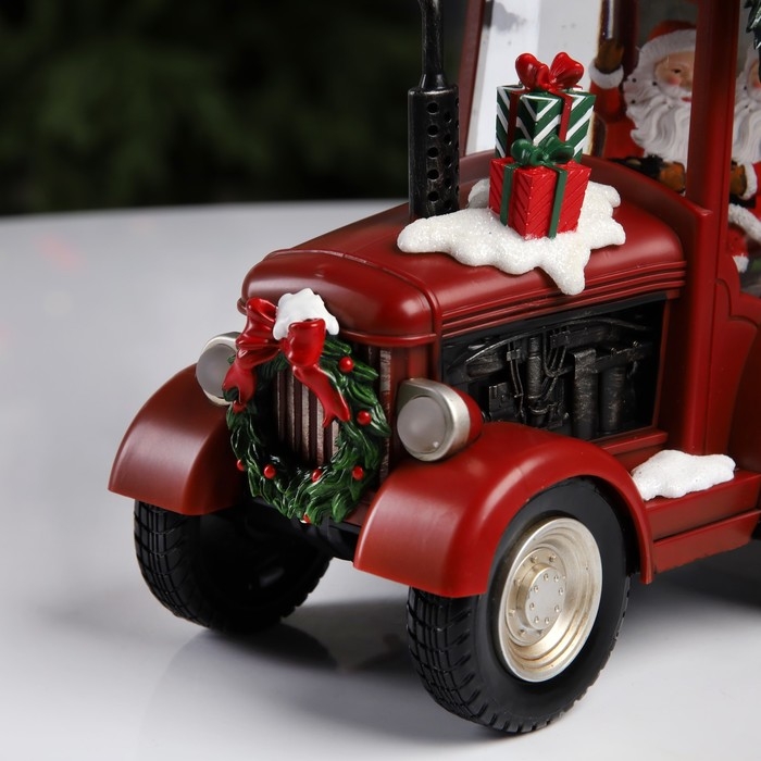 Фигура светодиодная «Праздничный трактор», 25х13х21 см, музыка, батарейки ААх3 (не в комплекте), USB, свечение тёплое белое Фигура светодиодная «Праздничный трактор», 25х13х21 см, музыка, батарейки ААх3 (не в комплекте), USB, свечение тёплое белое