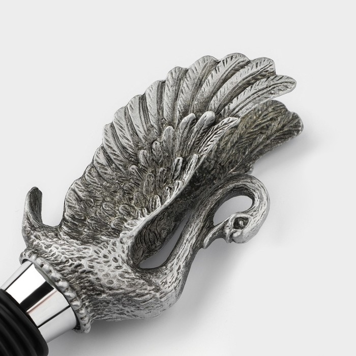 Пробка для бутылки Magistro «Лебедь», 14 см, цвет серебристый Пробка для бутылки Magistro «Лебедь», 14 см, цвет серебристый