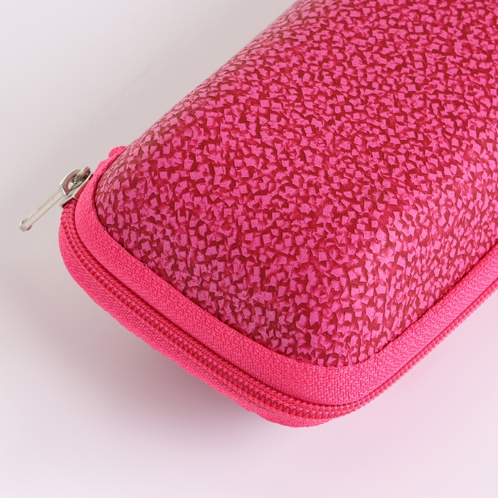 Футляр для очков на молнии, длина 16 см, цвет розовый Футляр для очков на молнии, длина 16 см, цвет розовый
