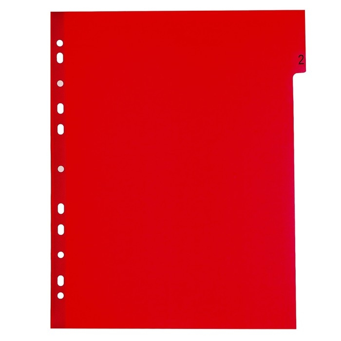 Набор разделителей листов А4+ Office-2000, цифровой 1-10, цветные, пластик 140 мкм Набор разделителей листов А4+ Office-2000, цифровой 1-10, цветные, пластик 140 мкм