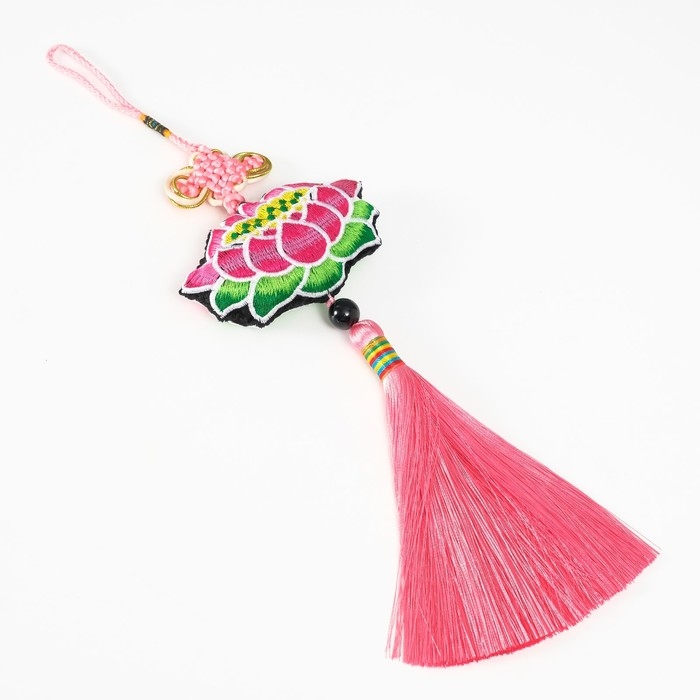 Подвеска текстиль Подвеска текстиль "Лотос" розовая 2х10х29 см