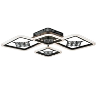 Люстра с ПДУ 1548/4BK LED 96Вт 3000-6000К диммер черный 71х10 см BayerLux