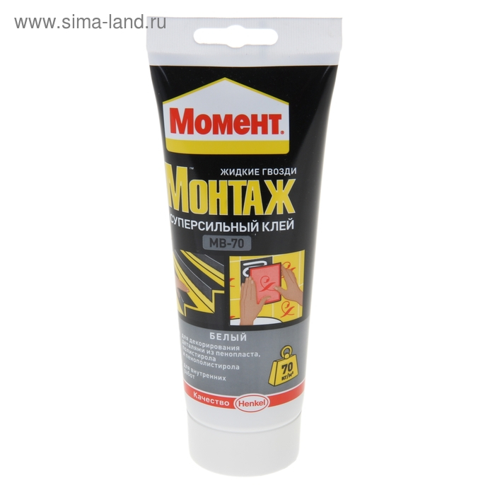 Жидкие гвозди  Жидкие гвозди "Момент" Монтаж, суперсильный МВ-70, цвет белый, 250 г