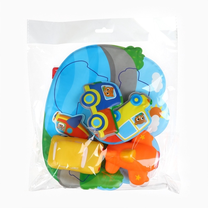 Набор для купания 3 в 1 Машинки: Пазл и развивающие игрушки Крошка Я Набор для купания 3 в 1 Машинки: Пазл и развивающие игрушки Крошка Я