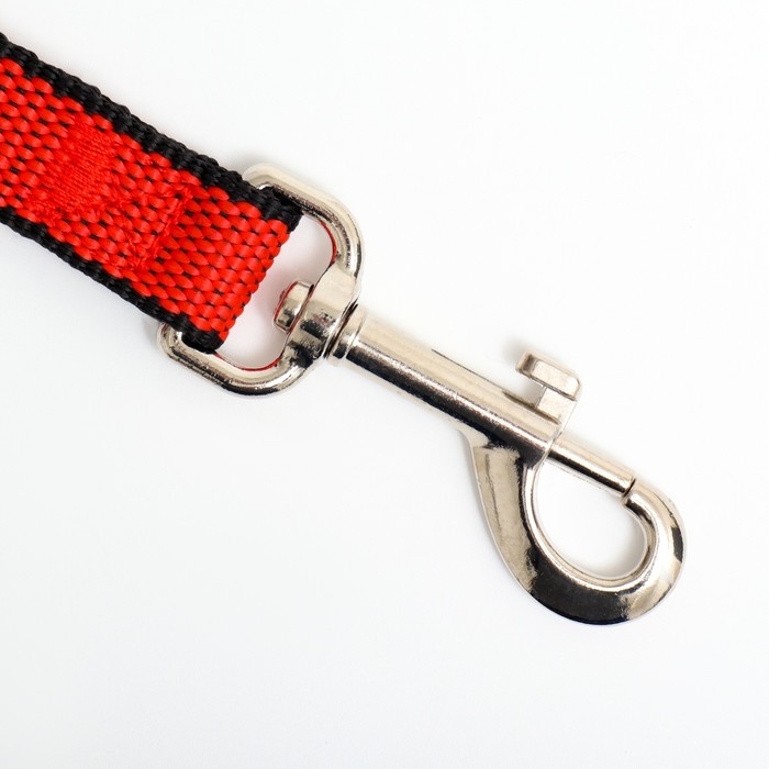 Поводок 7 м х 2 см, красно-чёрный Поводок 7 м х 2 см, красно-чёрный