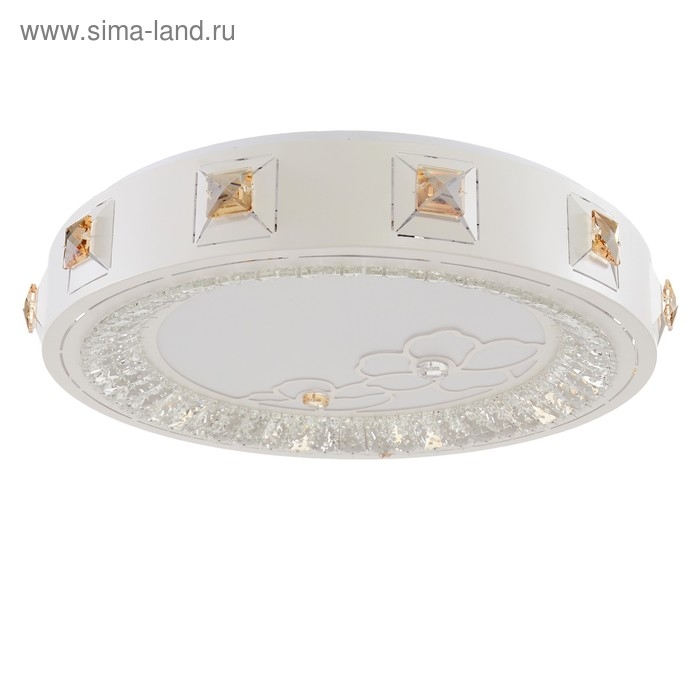 Люстра c ПДУ 661621 LED 90Вт 3 режима 3000-6000К диммер белый 50х50х9 см BayerLux