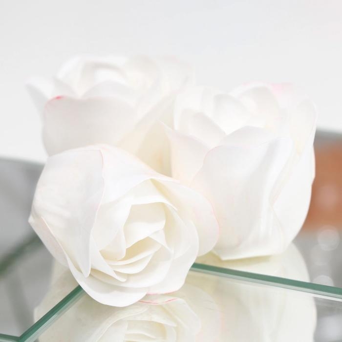 Мыльные розочки, белые, набор 6 шт. Мыльные розочки, белые, набор 6 шт.