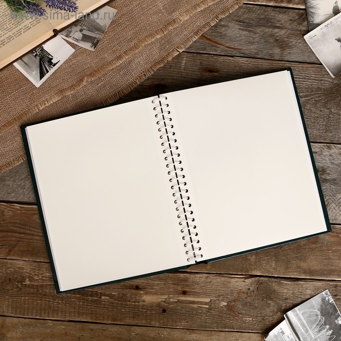 Фотоальбом Fotografia магнитный, 20 листов, 23х28 см, Фотоальбом Fotografia магнитный, 20 листов, 23х28 см, "Классика" зелёный