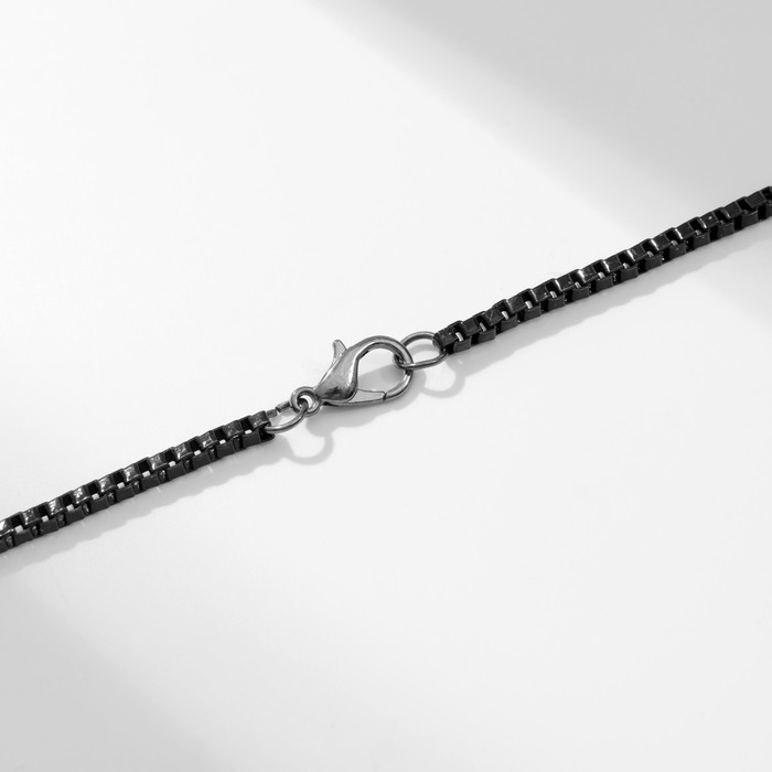 Кулон унисекс «Волк» профиль, цвет чёрный, 60 см