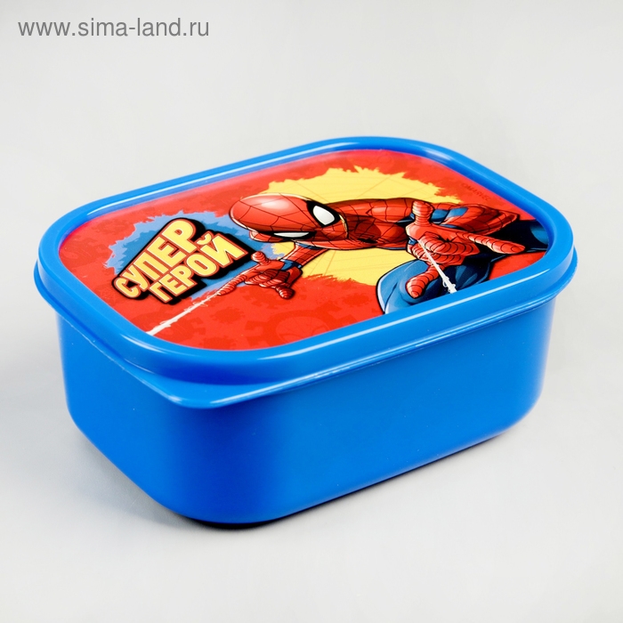 Ланч-бокс прямоугольный, 500 мл, Человек-Паук  Ланч-бокс прямоугольный, 500 мл, Человек-Паук " Супергерой" МИКС