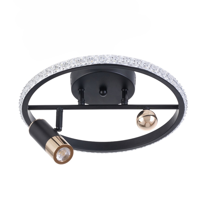 Люстра Люстра "Акрополь" 35Вт LED черный, золото 2700-6400k 30х30х15см