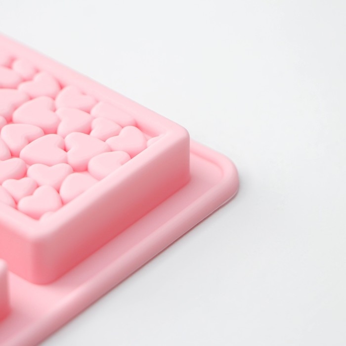 Форма для шоколада Доляна «Шоколадное ассорти», силикон, 26,5×16,8×0,7 см, 12 ячеек, цвет розовый Форма для шоколада Доляна «Шоколадное ассорти», силикон, 26,5×16,8×0,7 см, 12 ячеек, цвет розовый