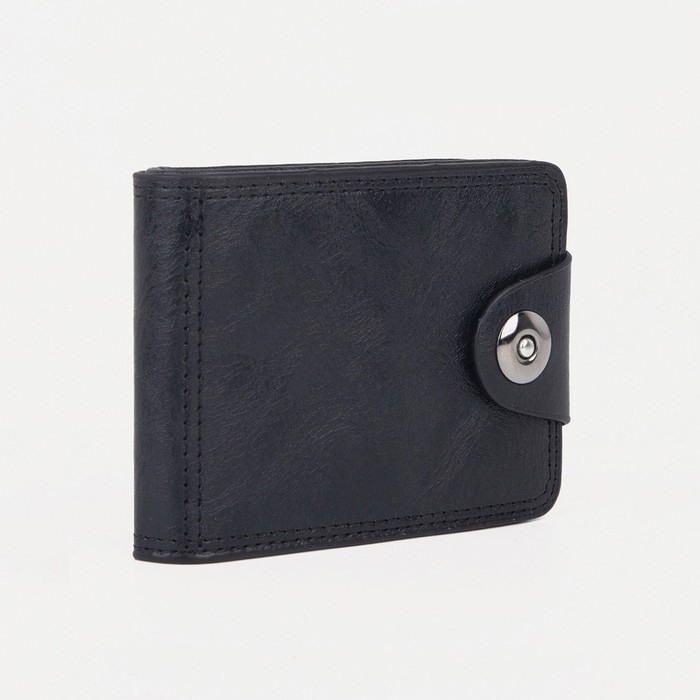 Портмоне мужское на магните, для купюр, для карт, для монет, цвет чёрный Портмоне мужское на магните, для купюр, для карт, для монет, цвет чёрный