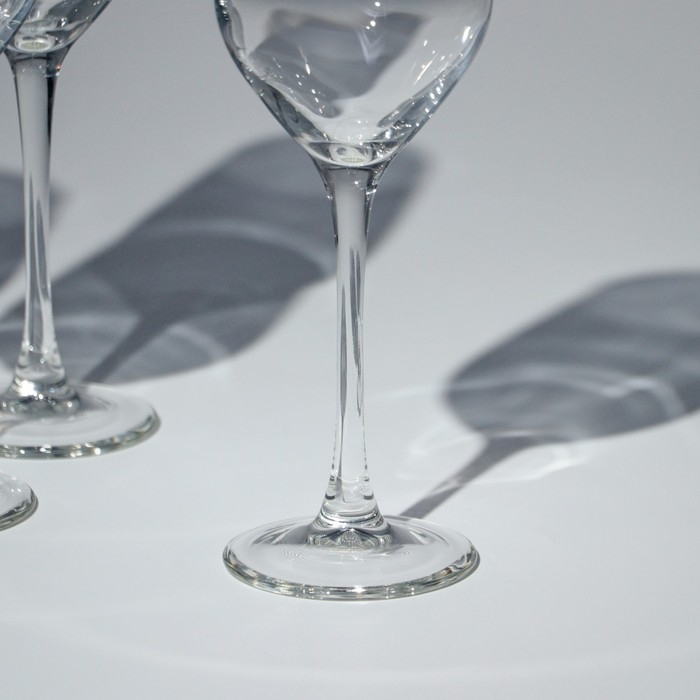 Набор стеклянных бокалов для вина «Серебряная дымка», 270 мл, 4 шт Набор стеклянных бокалов для вина «Серебряная дымка», 270 мл, 4 шт