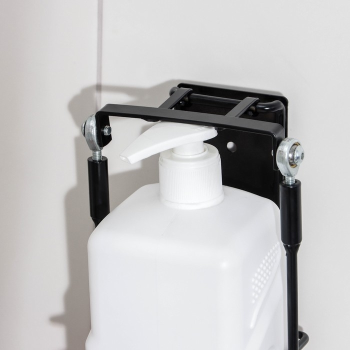 Стойка для антисептика с педалью Tekno-tel, мобильная, цвет чёрный Стойка для антисептика с педалью Tekno-tel, мобильная, цвет чёрный