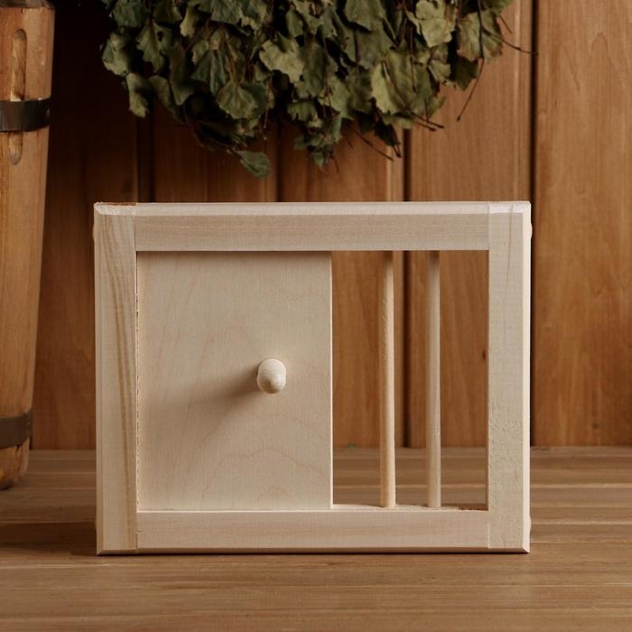 Вентиляционная крышка из липы, 20х25см, с задвижкой, Вентиляционная крышка из липы, 20х25см, с задвижкой, "Добропаровъ"