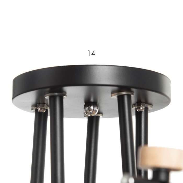 Люстра Люстра "Алатея" 5хЕ27 40Вт чёрный 58х58х27 см BayerLux