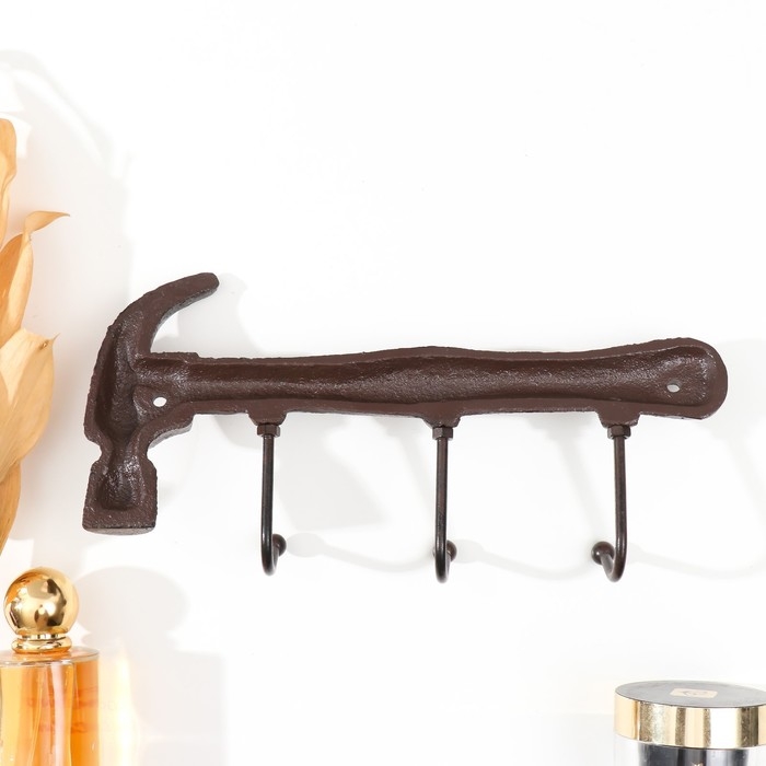 Крючки декоративные чугун Крючки декоративные чугун "Молоток" МИКС 14х25 см