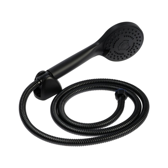 Смеситель для ванны ZEIN Z3852, однорычажный, душевой набор, лейка 5 режимов, черный Смеситель для ванны ZEIN Z3852, однорычажный, душевой набор, лейка 5 режимов, черный