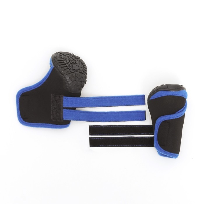 Ботинки высокие для больших собак, набор 4 шт, размер L (подошва 10 х 7 см), чёрно-синие