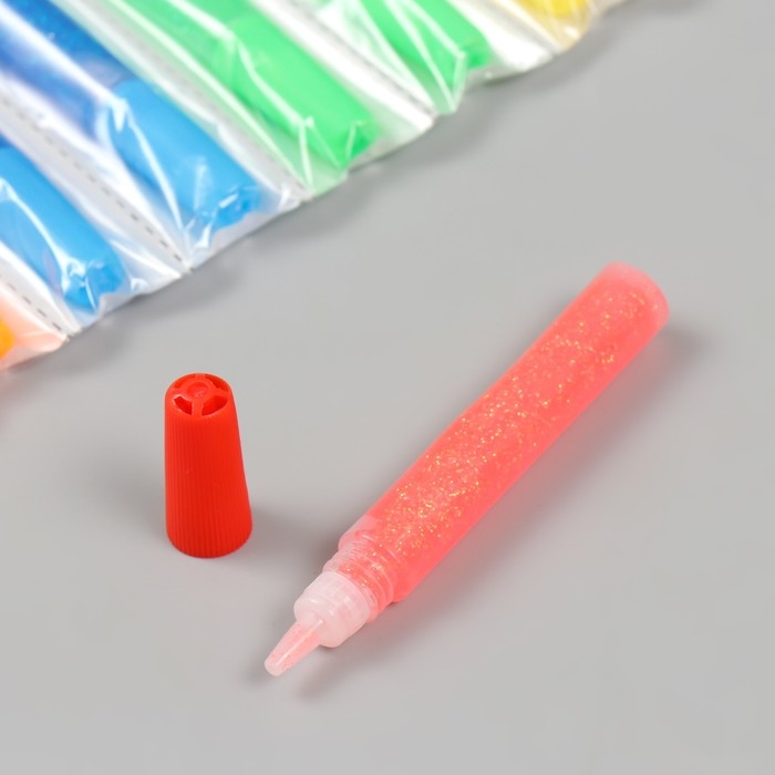 Глиттер клеевой (набор 12 шт) пастель с блёстками в тюбике 10 грамм Глиттер клеевой (набор 12 шт) пастель с блёстками в тюбике 10 грамм