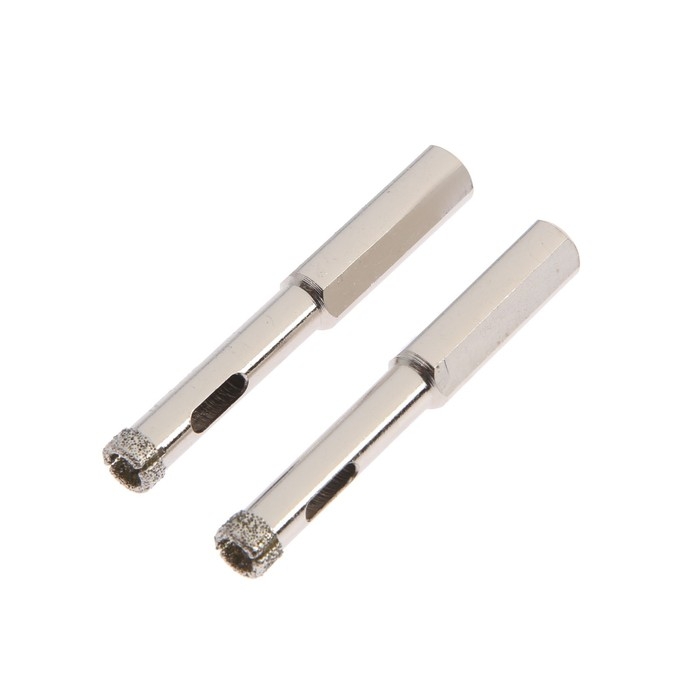 Сверло алмазное по стеклу и керамике ТУНДРА, трехгранный хвостовик, 8 х 65 мм, 2 шт. Сверло алмазное по стеклу и керамике ТУНДРА, трехгранный хвостовик, 8 х 65 мм, 2 шт.