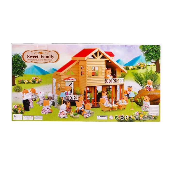 Дом-дача для зверей, с мебелью и аксессуарами Дом-дача для зверей, с мебелью и аксессуарами