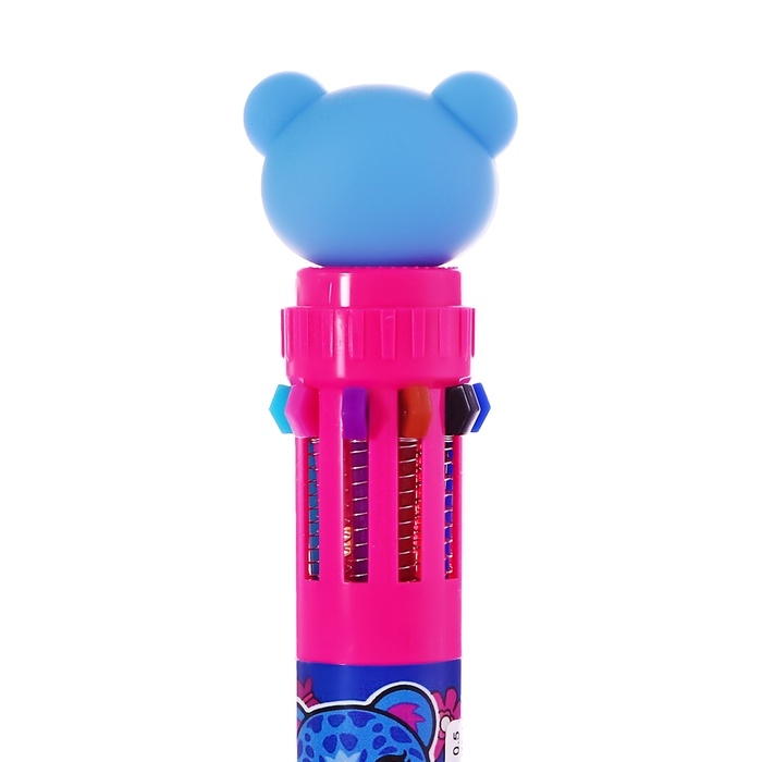 Ручка шариковая автоматическая, 10-ти цветная, штрихкод на штуке, МИКС Котик Ручка шариковая автоматическая, 10-ти цветная, штрихкод на штуке, МИКС Котик