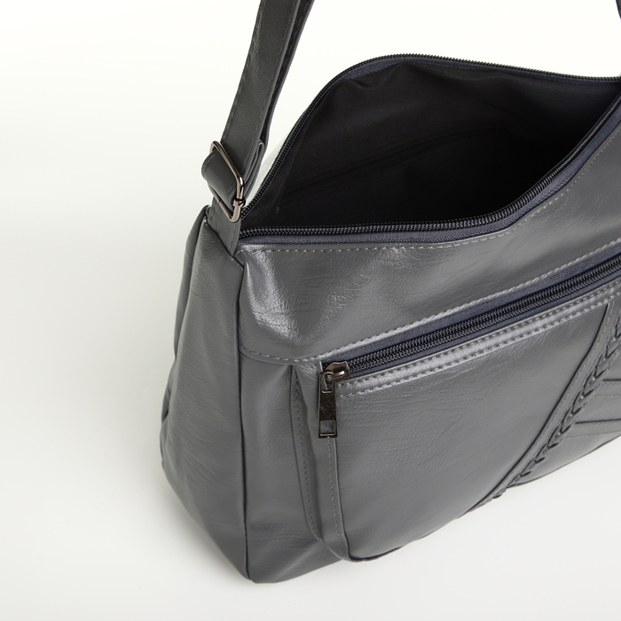 Сумка женская на молнии, цвет серый Сумка женская на молнии, цвет серый