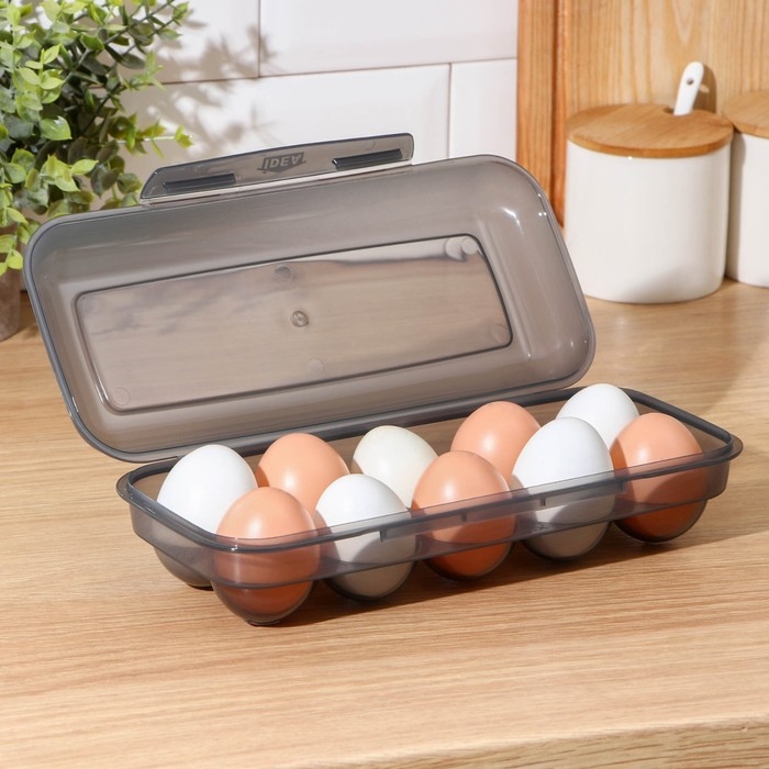 Контейнер для яиц на 10 шт, цвет МИКС Контейнер для яиц на 10 шт, цвет МИКС