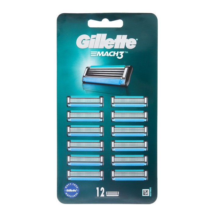 Сменные кассеты Gillette Mach 3, 12 шт Сменные кассеты Gillette Mach 3, 12 шт