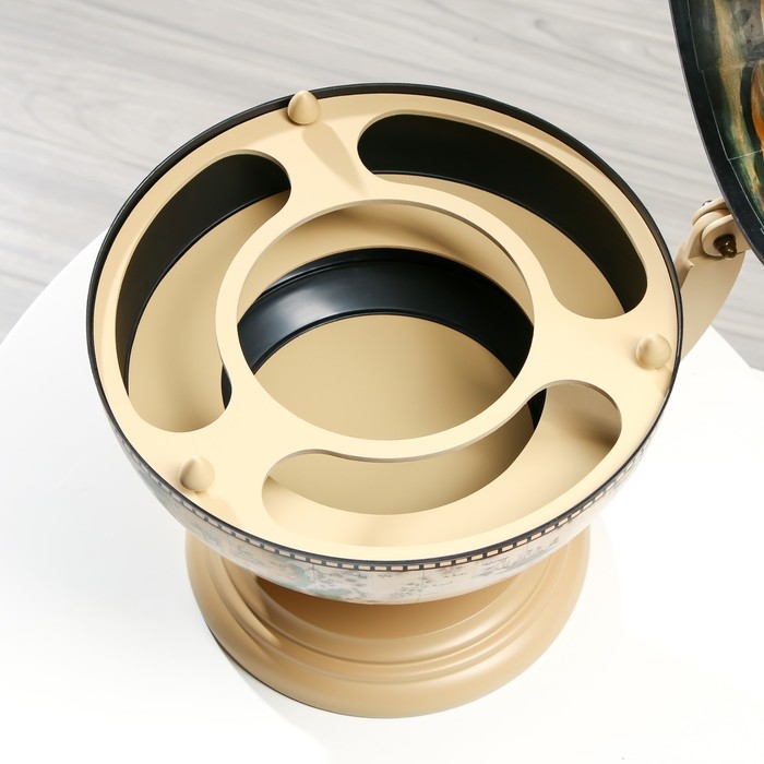 Глобус бар декоративный Глобус бар декоративный "Карта странника" белый 38х33х48 см