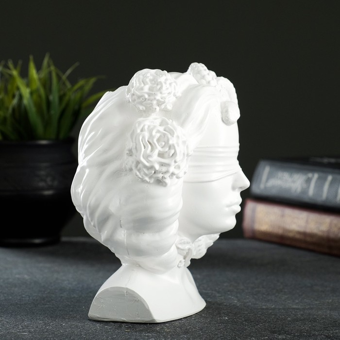 Кашпо - органайзер Кашпо - органайзер "Горгона Медуза" белая, 12,5х16х10,5см