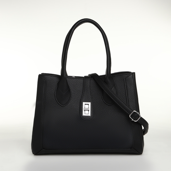 Сумка женская на молнии, TEXTURA, средний размер, цвет чёрный Сумка женская на молнии, TEXTURA, средний размер, цвет чёрный