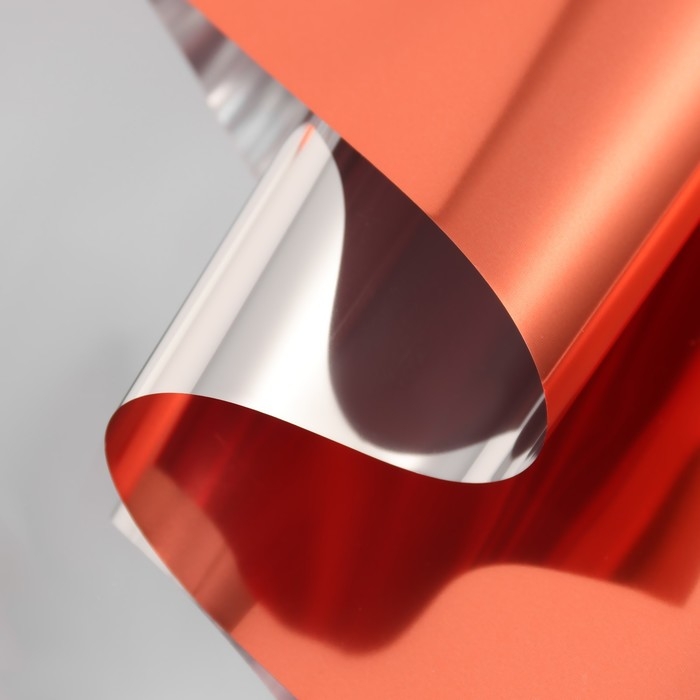 Пленка для цветов, Пленка для цветов,"Металлик", 0,58х10м, красный