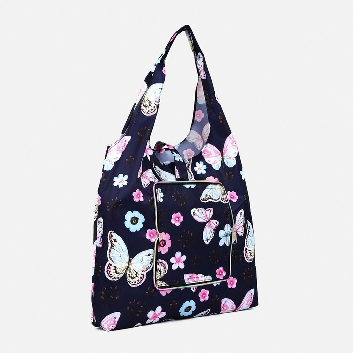 Сумка хозяйственная на кнопке, цвет синий Сумка хозяйственная на кнопке, цвет синий