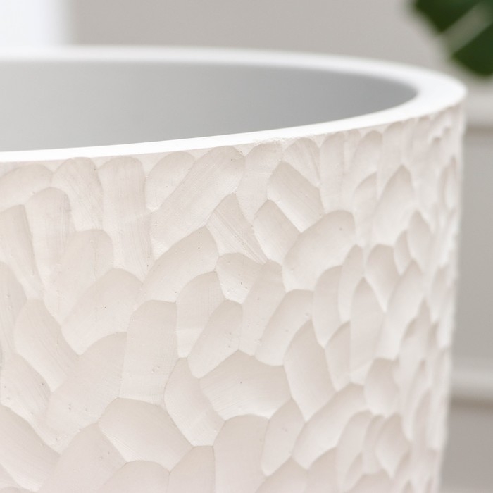Горшок цветочный "Манго белый бутон №8", 22 л