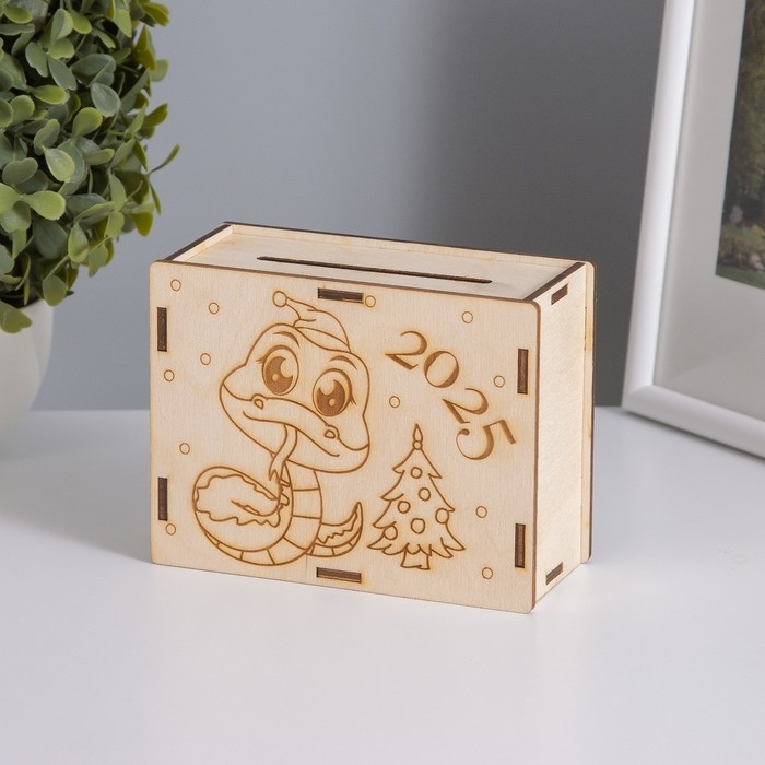 Копилка  Копилка "Змейка с ёлочкой" 13х10х5 см