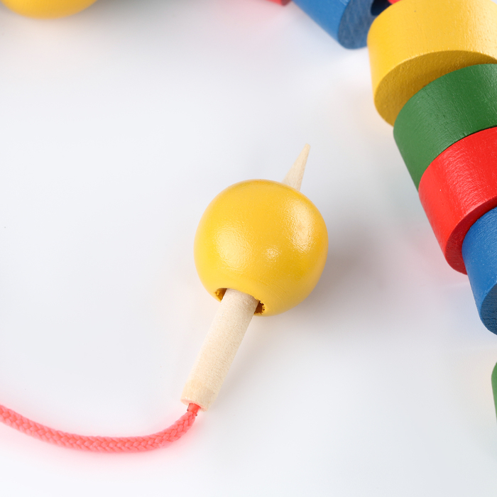 Шнуровка «Шарики и шайбочки», бусы геометрические цветные Шнуровка «Шарики и шайбочки», бусы геометрические цветные